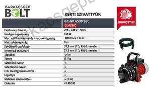 Einhell GC-GP 6538 Set elektromos kerti szivattyú (4180283)