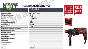 Einhell TC-RH 800 4F elektromos fúrókalapács (4257980)