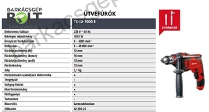 Einhell TC-ID 1000 E elektromos ütvefúró (4259825)