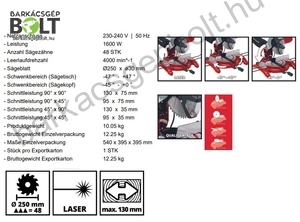 Einhell TC-MS 2513 L elektromos gérvágó fejező fűrész (4300850)