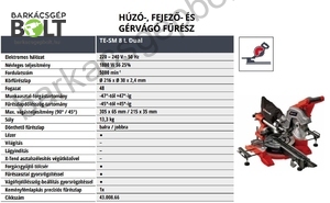 Einhell TE-SM 8 L Dual elektromos gérvágó fejező fűrész (4300866)