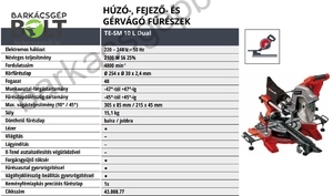 Einhell TE-SM 10 L Dual elektromos gérvágó fejező fűrész (4300877)