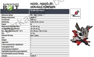 Einhell TE-SM 2534 Dual elektromos gérvágó fejező fűrész (4300870)