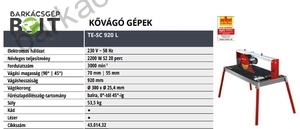 Einhell TE-SC 920 L elektromos kővágó (4301432)