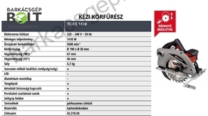 Einhell TC-CS 1410 elektromos kézi körfűrész (4331050)