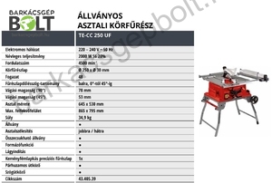 Einhell TE-CC 250 UF elektromos asztali körfűrész (4340539)