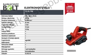 Einhell TC-PL 750 elektromos kézi gyalu (4345310)