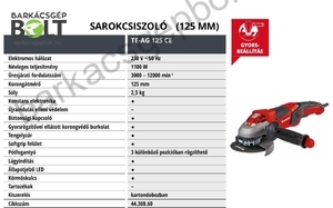 Einhell TE-AG 125 CE elektromos sarokcsiszoló (4430860)