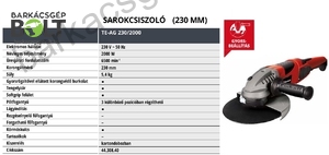 Einhell TE-AG 230/2000 elektromos sarokcsiszoló (4430840)