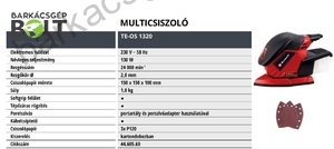 Einhell TE-OS 1320 elektromos multicsiszoló (4460560)