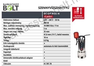 Einhell GC-DP 9035 N elektromos szennyvízszivattyú (4170778)