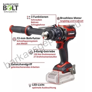 Einhell TP-CD 18/120 LI-I BL-Solo akkus ütvefúró-csavarozó (4514310)