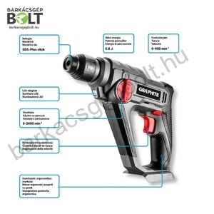 Graphite 58G009 akkus fúrókalapács