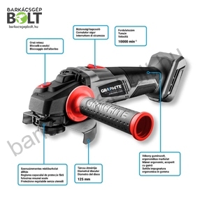 Graphite 58G026 akkus sarokcsiszoló