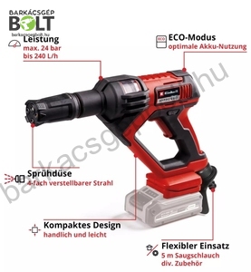 Einhell HYPRESSO 18/24-1 Li-Solo akkus magasnyomású pisztoly (4140135)