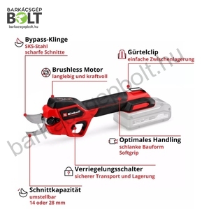 Einhell GP-LS 18/28 LI BL-Solo akkus metszőolló (3408320)