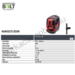 Einhell TC-LL 2 G keresztvonalas lézereres mérőműszer (2270109)