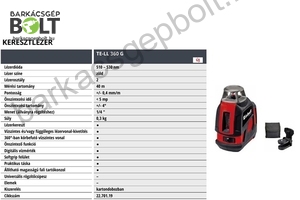 Einhell TE-LL 360 G keresztvonalas lézereres mérőműszer (2270119)