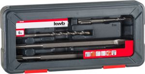 KWB SDS PLUS POWER BOX fúró, és vésőszár klt 6db kofferban